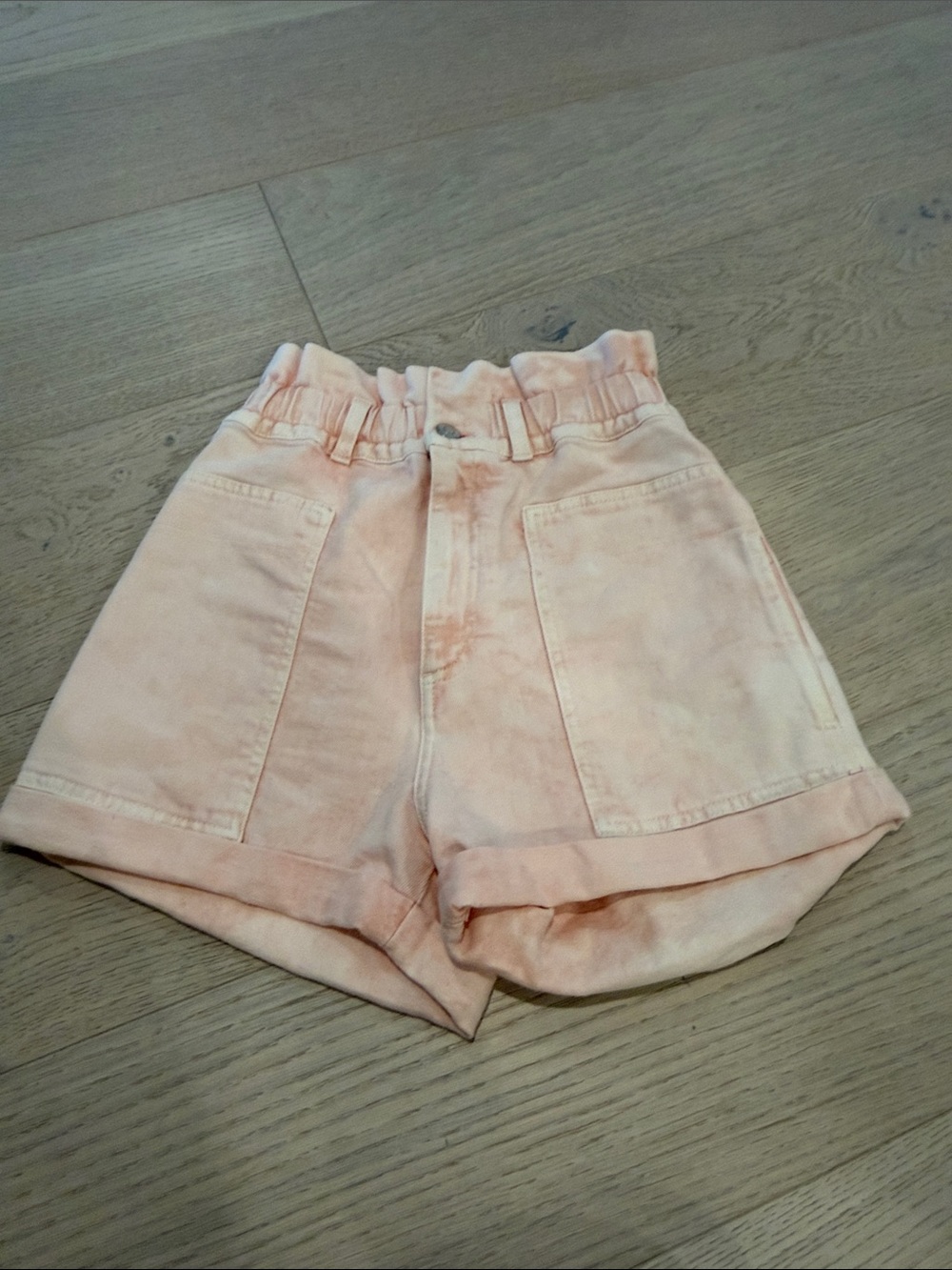 Stella McCartney Women's Peach Paperbag Waist Shorts size 25